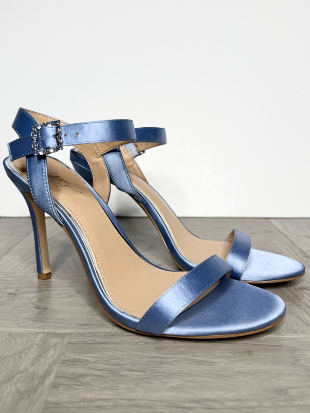 Jewel Badgley Mischka Blue Heeled Sandal 8